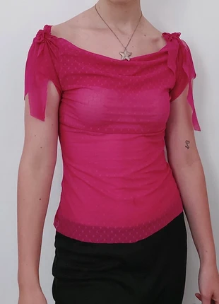Upcycled Hot Pink Shirt, merk: Opcycled, staat: Heel goed, maat: S / 36 / 8, € 14,99, € 16,44 inclusief Kopersbescherming