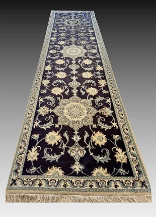 Tapis d'orient Iran Naïn laine et soie : 2.99 x 0.77 Mètres, merk: Fait Main, staat: Heel goed, € 695,00, € 708,90 inclusief Kopersbescherming Pro