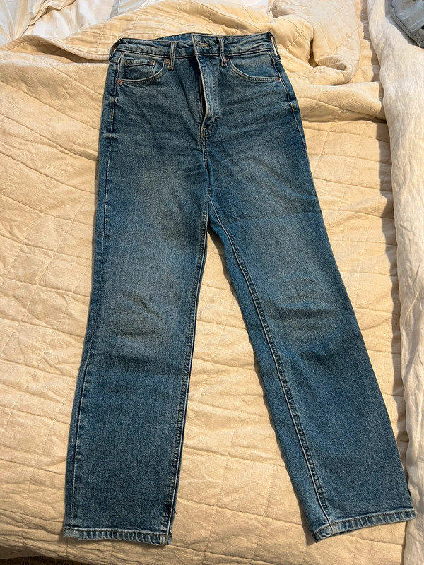 H&M Vintage Slim High Waist Ankle Length Medium Wash Jeans 2