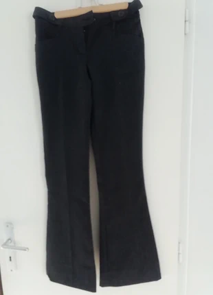 Pantalon noir chiné avec ceinture taille 34 jennifer, marque: Jennifer, état: Très bon état, taille: XS / 34 / 6, 4,00 €, 4,90 € Protection acheteurs incluse