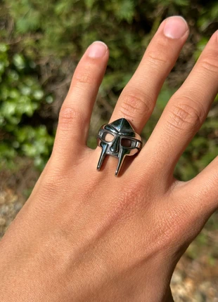 MF Doom Silver Stainless Steel Ring Size 10 US 19.8 MM, brand: MF Doom, condition: New with tags, size: 19.8 mm / T½, £8.00, £9.10 includes Buyer Protection