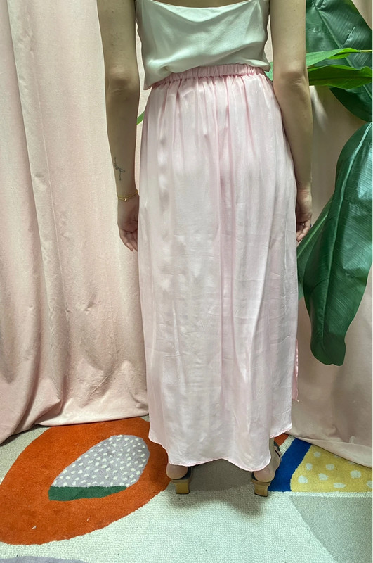 American vintage jupe longue plus longue au dos rose pale modele Nono taille Vinted