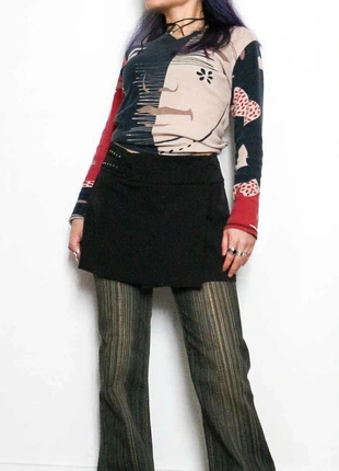 Micro skirt | Jupe portefeuille ultra courte, marque: Vintage, état: Très bon état, taille: L / 40 / 12, 15,00 €, 16,45 € Protection acheteurs (Pro) incluse