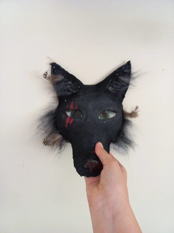 Black wolf therian mask!  2