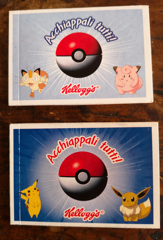 Pokémon libretti con adesivi - Kellogg's Vintage (2000)