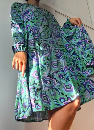 Robe volante imprimée verte Promod, merk: Promod, staat: Heel goed, maat: S / 36 / 8, € 5,00, € 5,95 inclusief Kopersbescherming