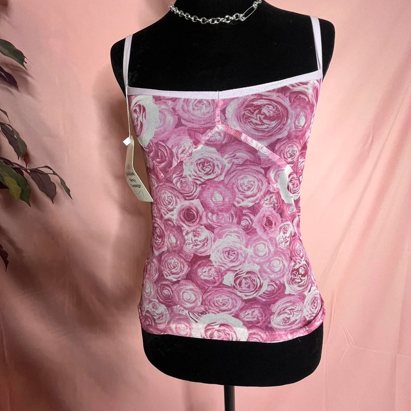 NWT rose mesh cami size S 1