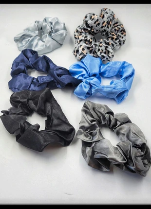 🌟 Lot de 6 chouchous satinés - NEUF -tons froids + motif léopard, marca: ZEN, estado: Muy bueno, 5,90 €, 6,90 € Protección al comprador Pro incluida