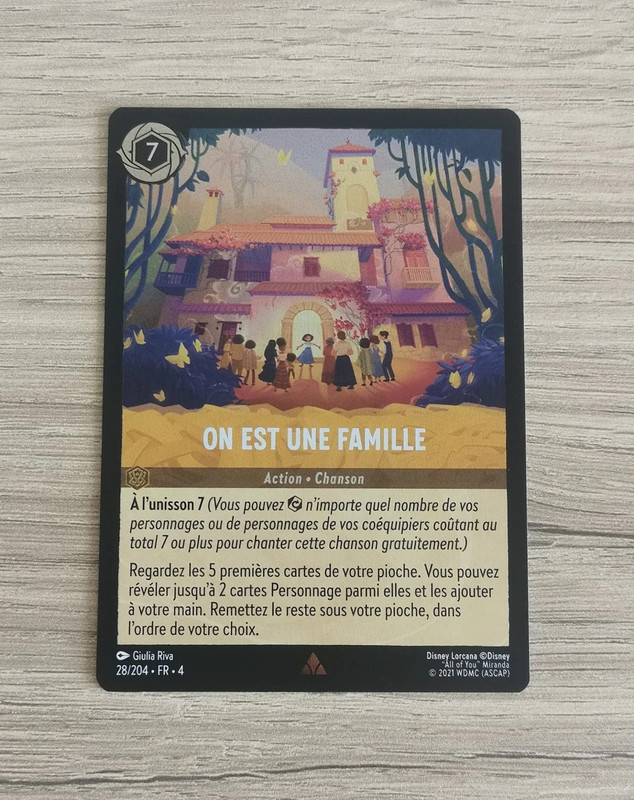 Carte foil On est une famille Lorcana Chap 4 - Ambre