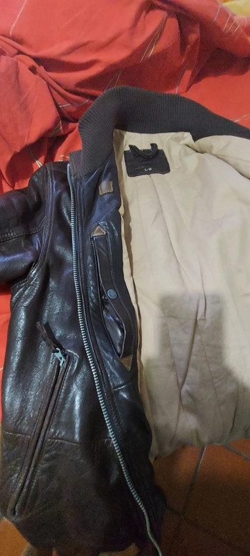 stratham leather bomber jacket - Vinted