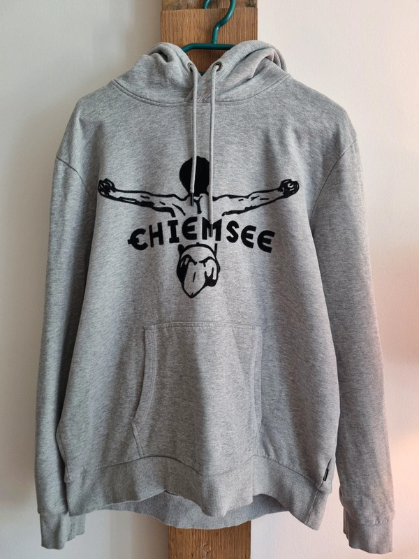 Vintage Chiemsee Hoodie Pullover / Größe XL / Herren Damen unisex / grau /  samt Logo | Vinted