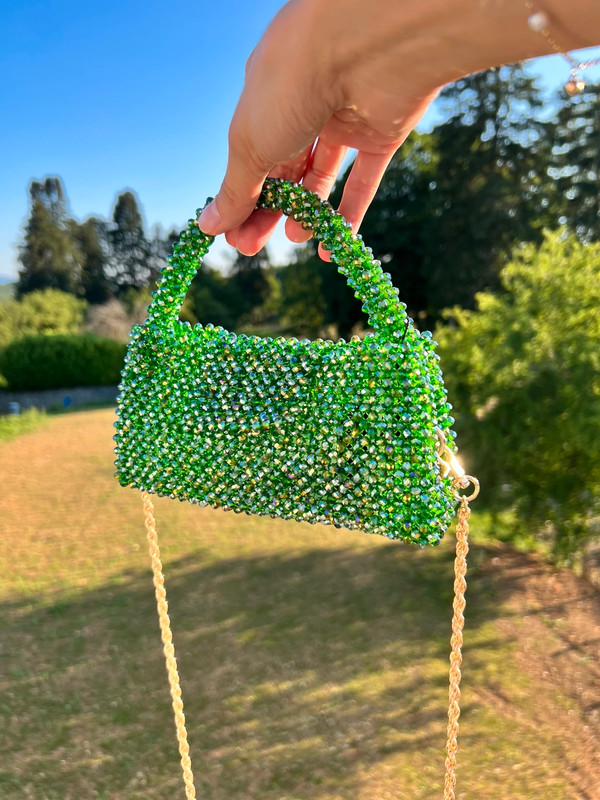 Sac à sales main vert émeraude