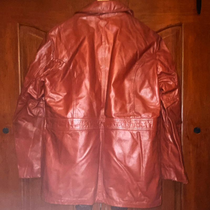Vintage 70s 80s Mens Classic Directions Leather Coat Jacket 2