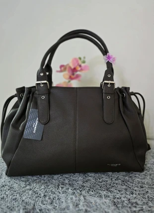 Grand sac grainé multi-compartiments – Ref 7562 Chocolat, brand: Flora & Co, condition: New with tags, €39.00, €41.65 includes Buyer Protection Pro