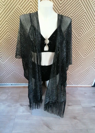 Kimono noir pailleté, merk: GMMboutique, staat: Nieuw zonder prijskaartje, maat: Universele maat, € 10,00, € 11,20 inclusief Kopersbescherming Pro