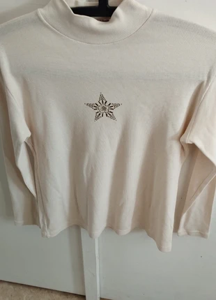 Pull beige étoile, brand: Boutique Parisienne, condition: Very good, size: M / 38 / 10, €2.00, €2.80 includes Buyer Protection
