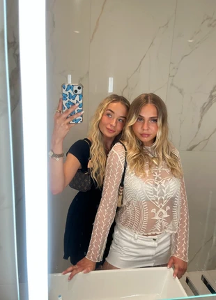 White lace top, brand: Zara, condition: Very good, size: S / UK 8-10, £7.00, £8.05 includes Buyer Protection