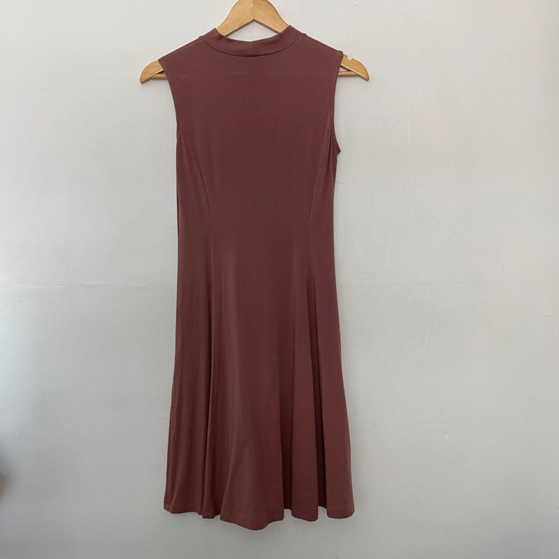 Uniqlo Mockneck Pink Skater Dress 4