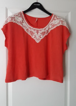 T-shirt large corail , marque: Vera Lucci, état: Très bon état, taille: S / 36 / 8, 4,00 €, 4,90 € Protection acheteurs incluse