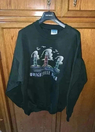 Magnifico maglione verde con stampa fari "Gildan" - Taglia XL, ultra cotton, marque: Gildan, état: Très bon état, taille: XL, 34,90 €, 37,35 € Protection acheteurs incluse