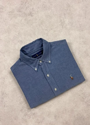 Chemise Oxford 100% coton Ralph Lauren Classic Fit bleu logo brodé style old Money - taille S, brand: Ralph Lauren, condition: Very good, size: S, €44.00, €46.90 includes Buyer Protection Pro