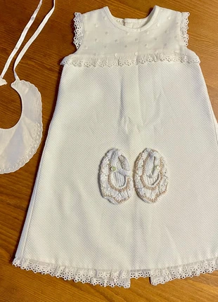 Conjunto Plumeti 2 piezas Bebé 👶🏻, brand: Vintage Love, condizioni: Ottime, taglia: 1-3 mesi / 56 cm, €12.00, €13.30 include la Protezione acquisti