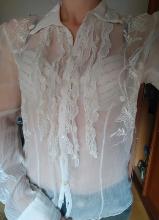 Camicetta trasparente, marque: Derhy, état: Bon état, taille: M / 38 / 10, 3,00 €, 3,85 € Protection acheteurs incluse