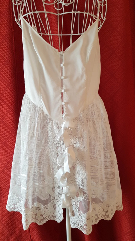 Babydoll in organza di puro cotone e pizzo brand Roberta Lassi