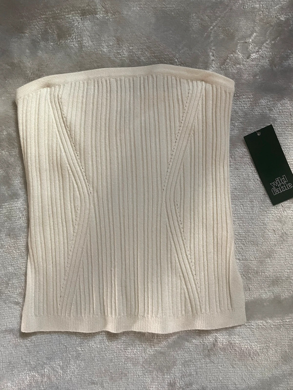 Cream tube top 2