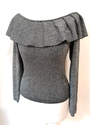 🌼Top glitter paillettes argentées, marca: Jennyfer, estado: Muito bom, tamanho: M / 38 / 10, €9.00, €10.15 inclui Proteção do Comprador