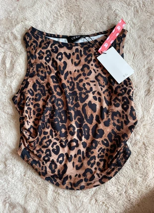 leoparden Top, marque: Cider, état: Neuf avec étiquette, taille: XS, 7,00 €, 8,05 € Protection acheteurs incluse