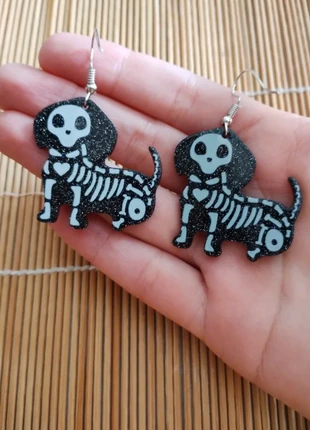 Pendientes perro esqueleto, marca: Skelanimals, estado: Novo sem etiquetas, €3.00, €3.85 inclui Proteção do Comprador