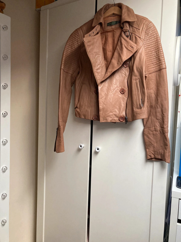 Mint velvet tan 2025 leather jacket