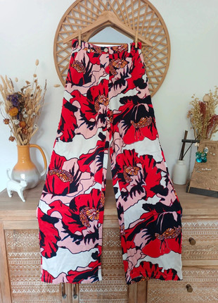 Pantalón ancho 100% viscosa con estampado floral, talla 36, precio original 49,99€, marque: Object, état: Très bon état, taille: S / 36 / 8, 33,00 €, 35,35 € Protection acheteurs incluse