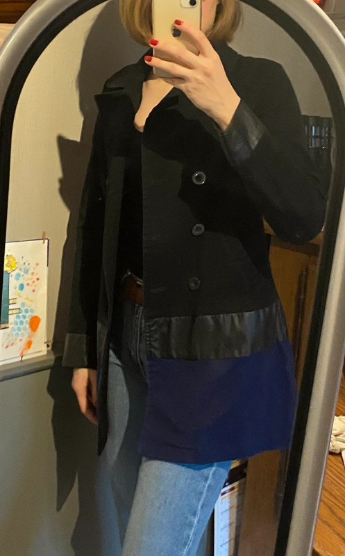 Manteau trench noir miss captain en 38 - photo numéro 2