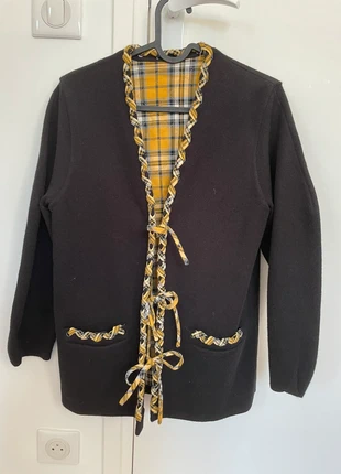 Veste noire Maje T1 réversible, merk: Maje, staat: Nieuw zonder prijskaartje, maat: S / 36 / 8, € 40,00, € 42,70 inclusief Kopersbescherming