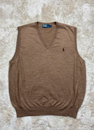 Pull Cardigan sans manche Ralph Lauren avec logo brodé, marque: Ralph Lauren, état: Très bon état, taille: XL, 24,90 €, 26,85 € Protection acheteurs incluse