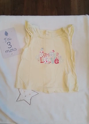 Tee-shirts 3 mois d'été kimbaloo, merk: Kimbaloo, staat: Goed, maat: 1-3 maanden / 56 cm, € 1,00, € 1,75 inclusief Kopersbescherming