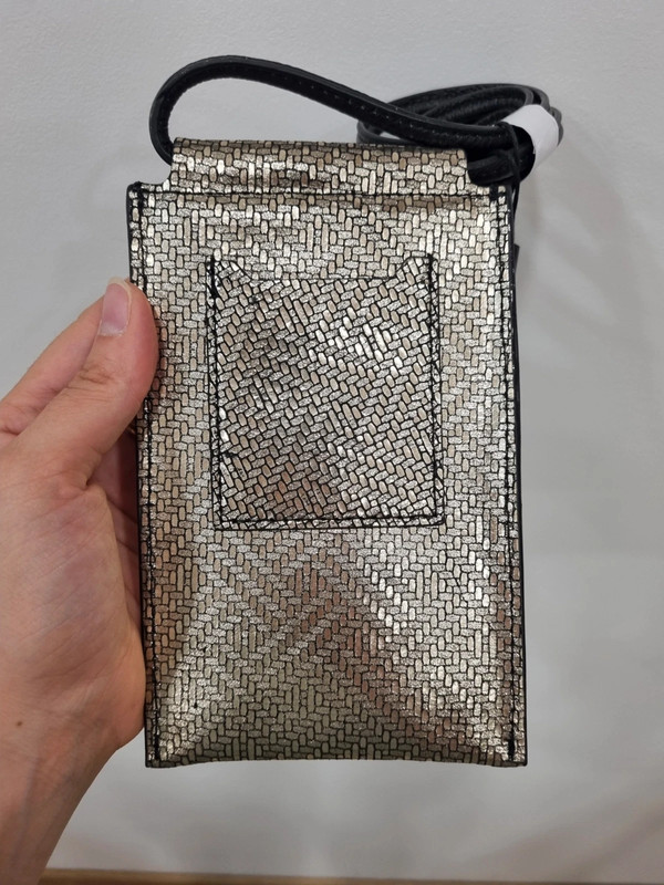 Pochette téléphone avec bandoulière doré / Phone bag 3