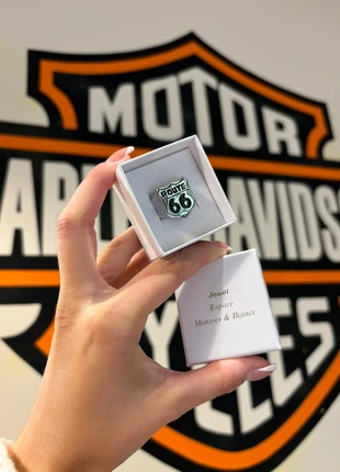 Chevalière acier Route 66 - Taille 66 - Neuve avec boîte, brand: Harley Davidson, condizioni: Nuovo con cartellino, taglia: 21 mm Ø / 27, €30.00, €32.20 include la Protezione acquisti