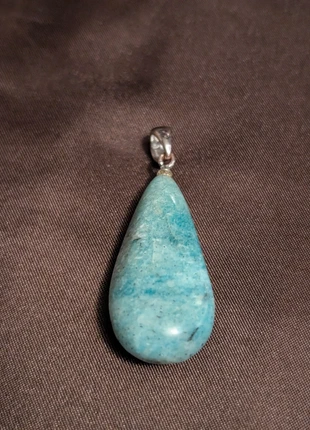 Amazonite polie en pendentif, brand: Fait Main, condition: Very good, €7.00, €8.05 includes Buyer Protection