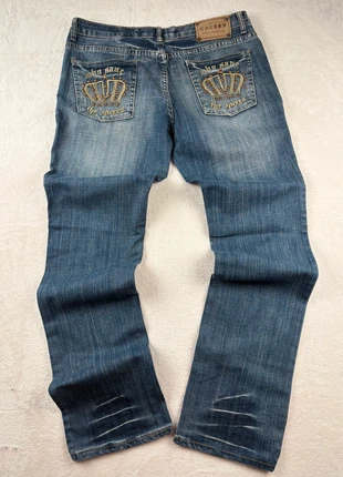 Jeans vintage avec broderie coupe large y2k - bleu - taille 44, brand: JNCO, condizioni: Ottime, taglia: XXL / IT 48 / EU 44, €29.90, €32.10 include la Protezione acquisti