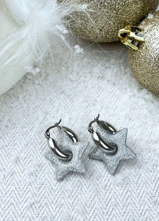 Créoles + pampilles étoile, marque: boutiquetresora, état: Neuf sans étiquette, 19,00 €, 20,65 € Protection acheteurs (Pro) incluse