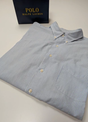 Chemise sans logo Ralph Lauren bleu à rayures avec poche taille XXL #57chpaw, marca: Ralph Lauren, estado: Muito bom, tamanho: XXL, €29.90, €32.10 inclui Proteção do Comprador Pro