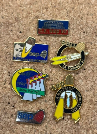 7 pins sep spatial société européenne de propulsion, marca: Spatial, estado: Muito bom, €5.99, €6.99 inclui Proteção do Comprador