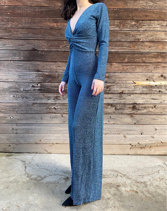 Tuta jumpsuit lurex blu Sand Bikini