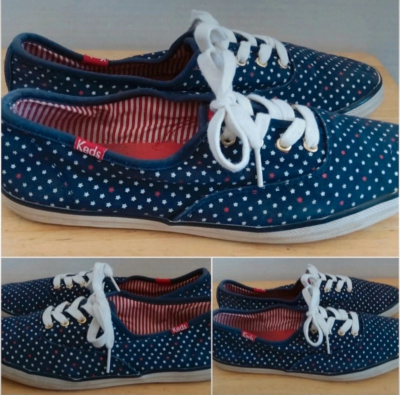 Keds patriotic stars lace-up tennis size 6 4