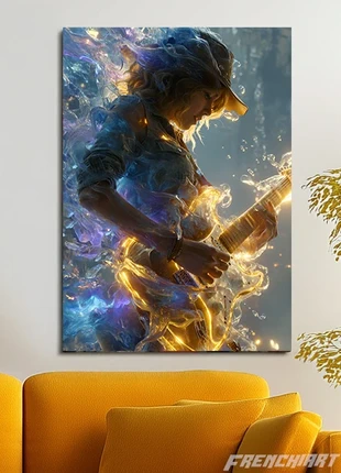 Poster métallique 30cm x 42cm Femme Musique + aimant mural fourni., marque: Art, état: Très bon état, 28,75 €, 30,89 € Protection acheteurs (Pro) incluse