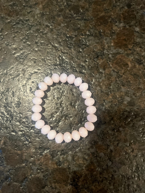 Pink stone stretch bracelet 1
