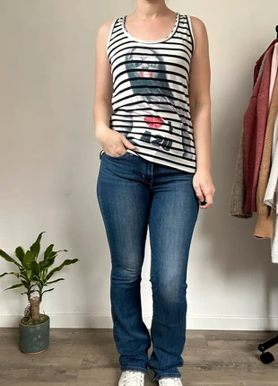 Débardeur marinière I love lfm, taille 38, imprimé tête de femme, en très bon état 💖, brand: I Love LFM, condition: Very good, size: M / 38 / 10, €8.00, €9.10 includes Buyer Protection